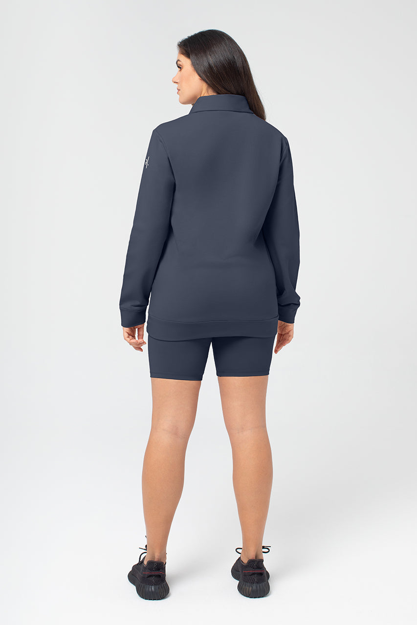 Organic Bamboo Women Cozy Half Zip Slim Fit Jumper