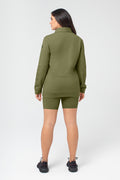 Organic Bamboo Women Cozy Half Zip Slim Fit Jumper