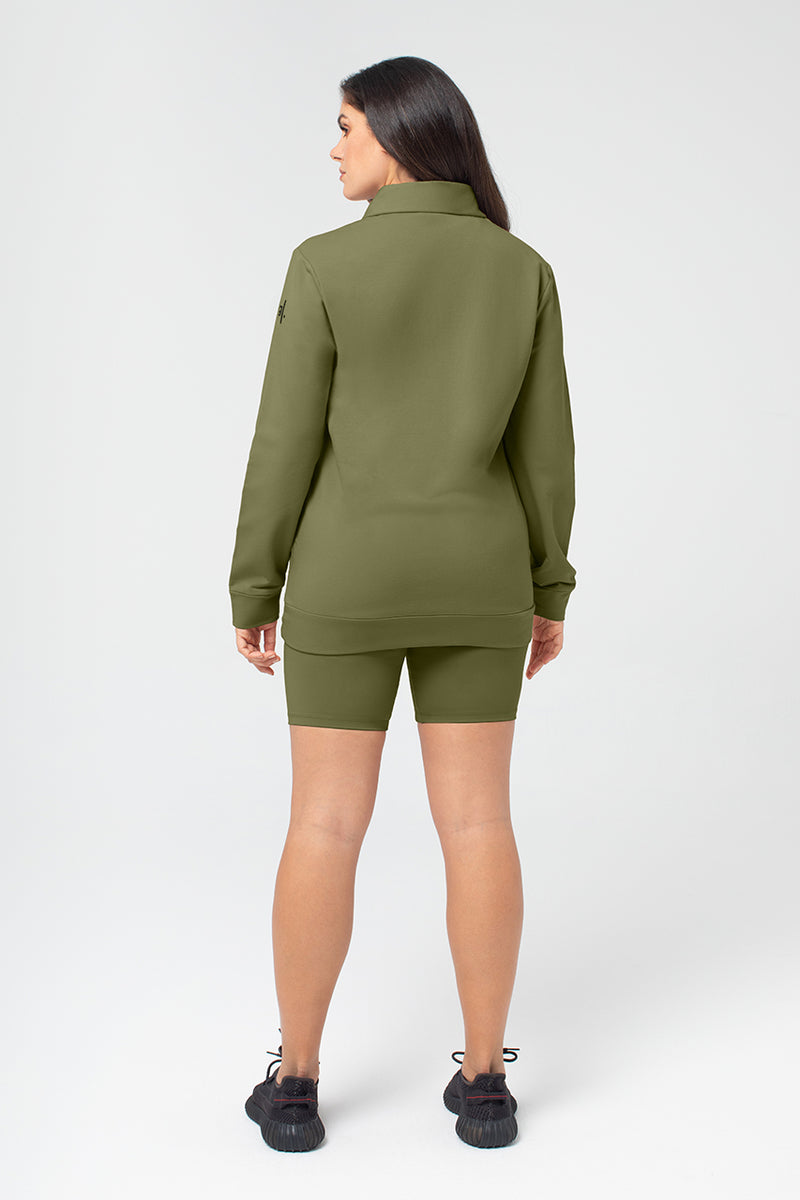 Organic Bamboo Women Cozy Half Zip Slim Fit Jumper