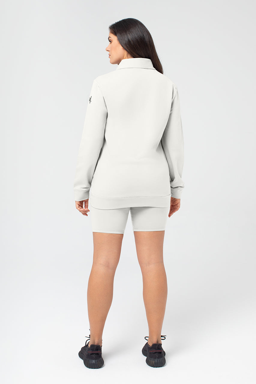 Organic Bamboo Women Cozy Half Zip Slim Fit Jumper