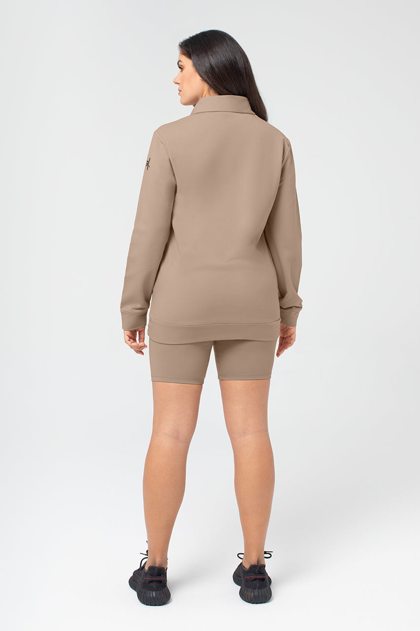 Organic Bamboo Women Cozy Half Zip Slim Fit Jumper