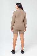 Organic Bamboo Women Cozy Half Zip Slim Fit Jumper