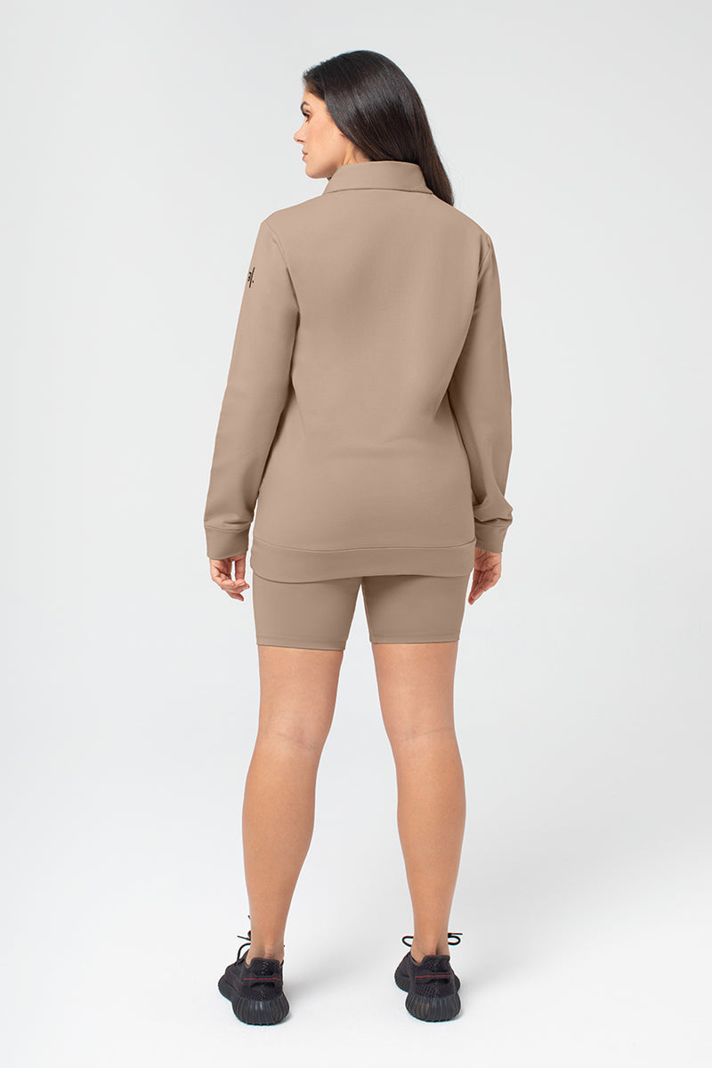 Organic Bamboo Women Cozy Half Zip Slim Fit Jumper