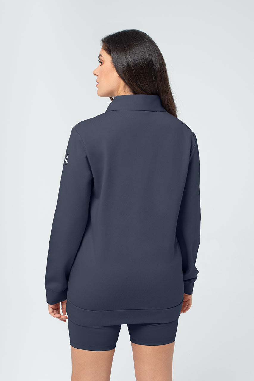 Organic Bamboo Women Cozy Half Zip Slim Fit Jumper