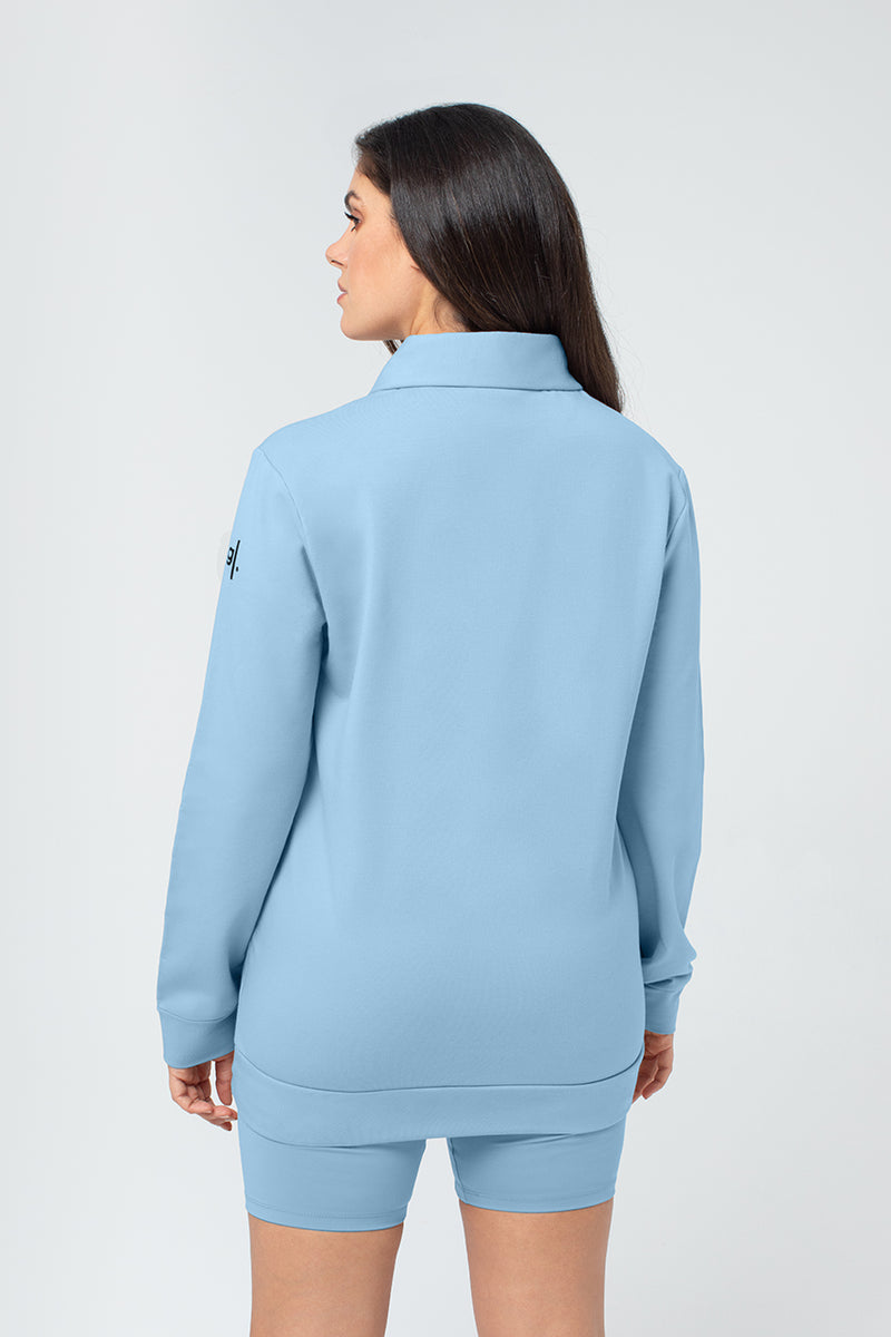 Organic Bamboo Women Cozy Half Zip Slim Fit Jumper