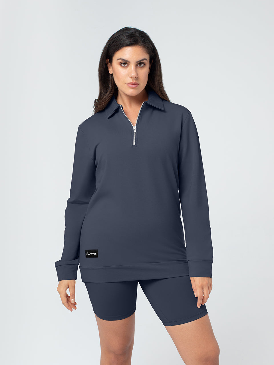 Organic Bamboo Women Cozy Half Zip Slim Fit Jumper
