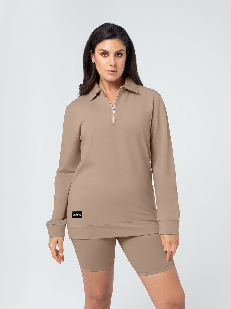 Organic Bamboo Women Cozy Half Zip Slim Fit Jumper