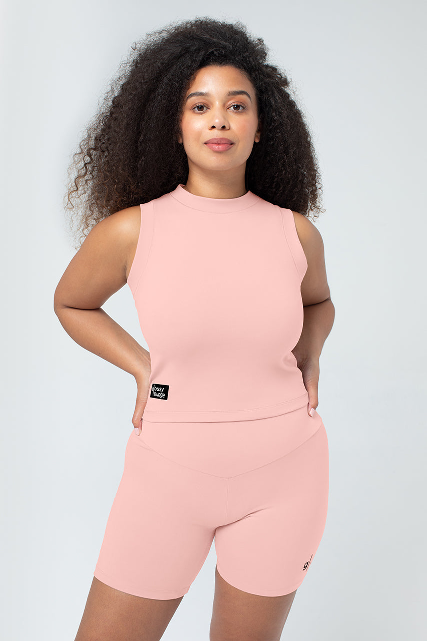 Women's Sustainable Sleeveless Crop High Neck Top