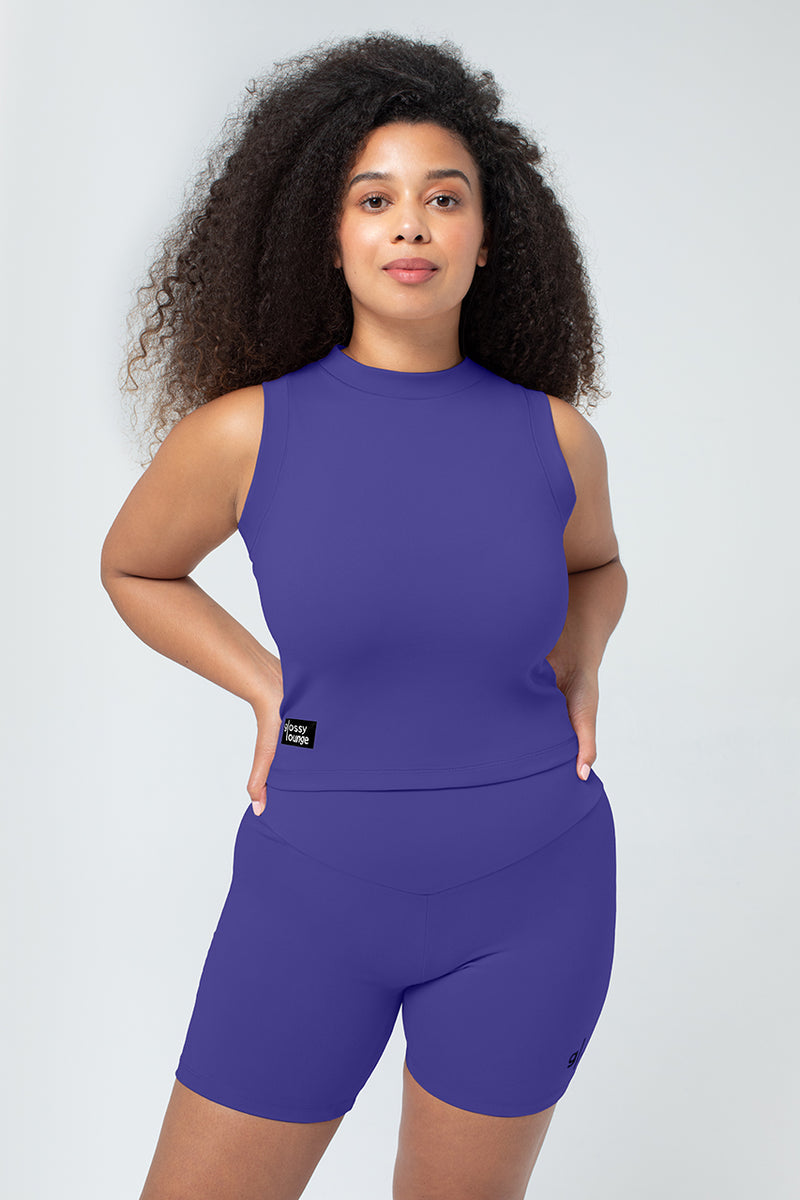Women's Sustainable Sleeveless Crop High Neck Top
