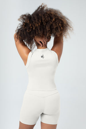 Women's Sustainable Sleeveless Crop High Neck Top