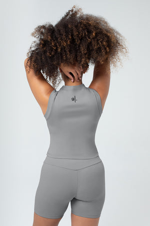 Women's Sustainable Sleeveless Crop High Neck Top