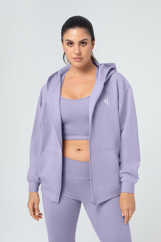 Organic Bamboo Women Oversized Zip Up Hoodie