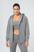 Organic Bamboo Women Oversized Zip Up Hoodie