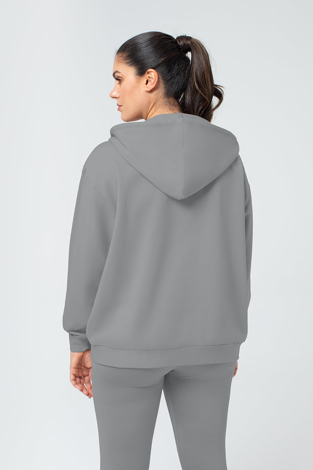 Organic Bamboo Women Oversized Zip Up Hoodie