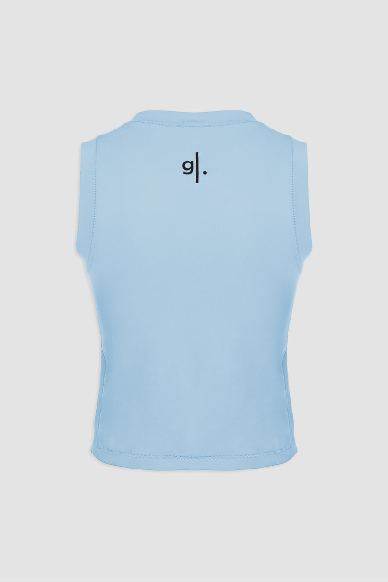 Women's Sustainable Sleeveless Crop High Neck Top