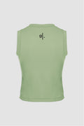 Women's Sustainable Sleeveless Crop High Neck Top