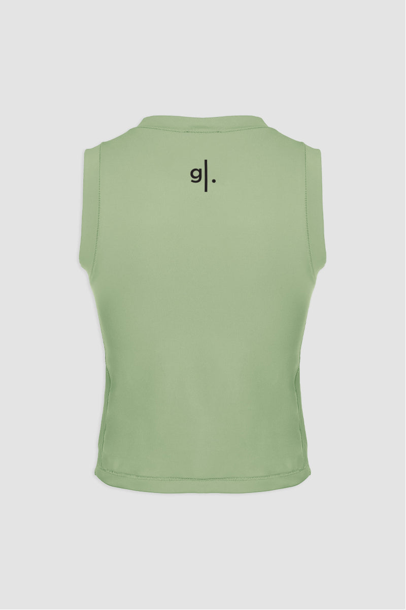 Women's Sustainable Sleeveless Crop High Neck Top