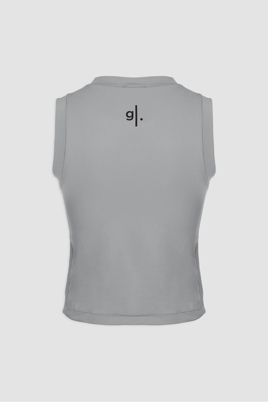 Women's Sustainable Sleeveless Crop High Neck Top