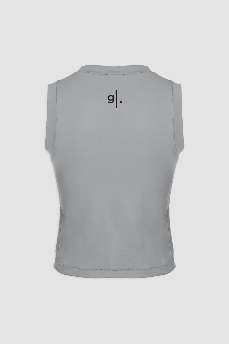 Women's Sustainable Sleeveless Crop High Neck Top
