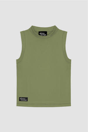Women's Sustainable Sleeveless Crop High Neck Top