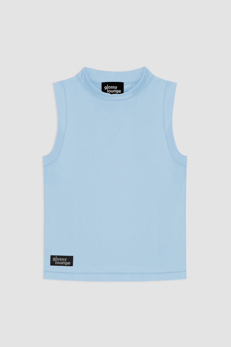 Women's Sustainable Sleeveless Crop High Neck Top