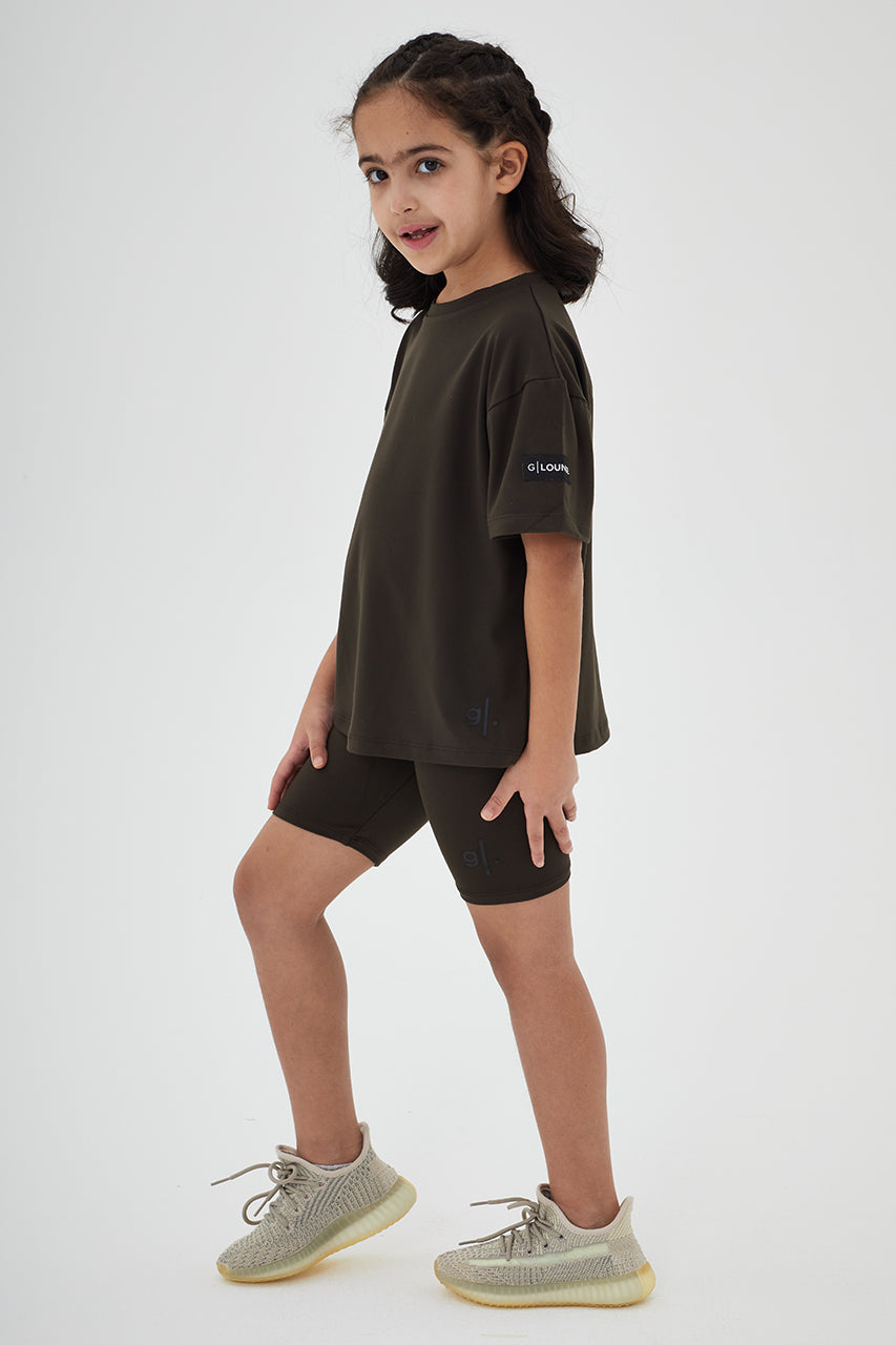 Girls Sustainable High Waist Biker Shorts