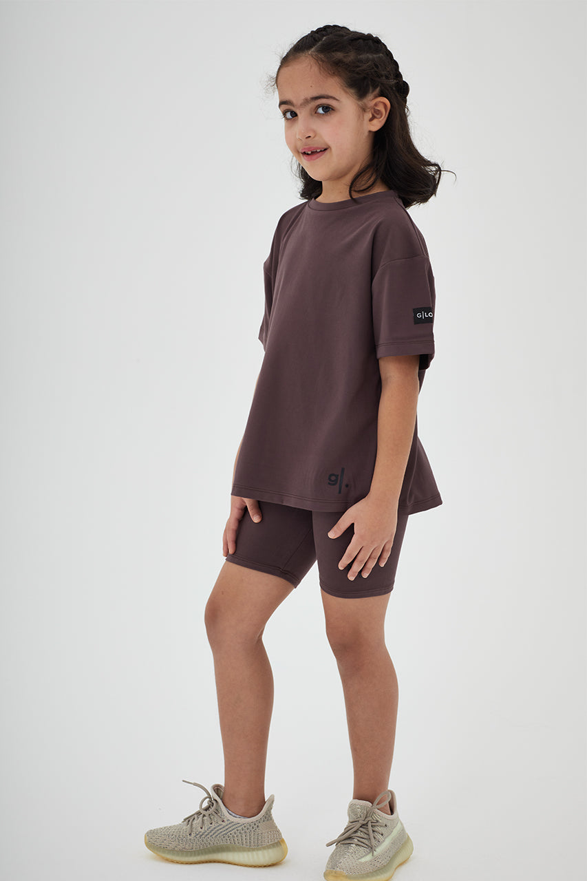 Girls Sustainable High Waist Biker Shorts