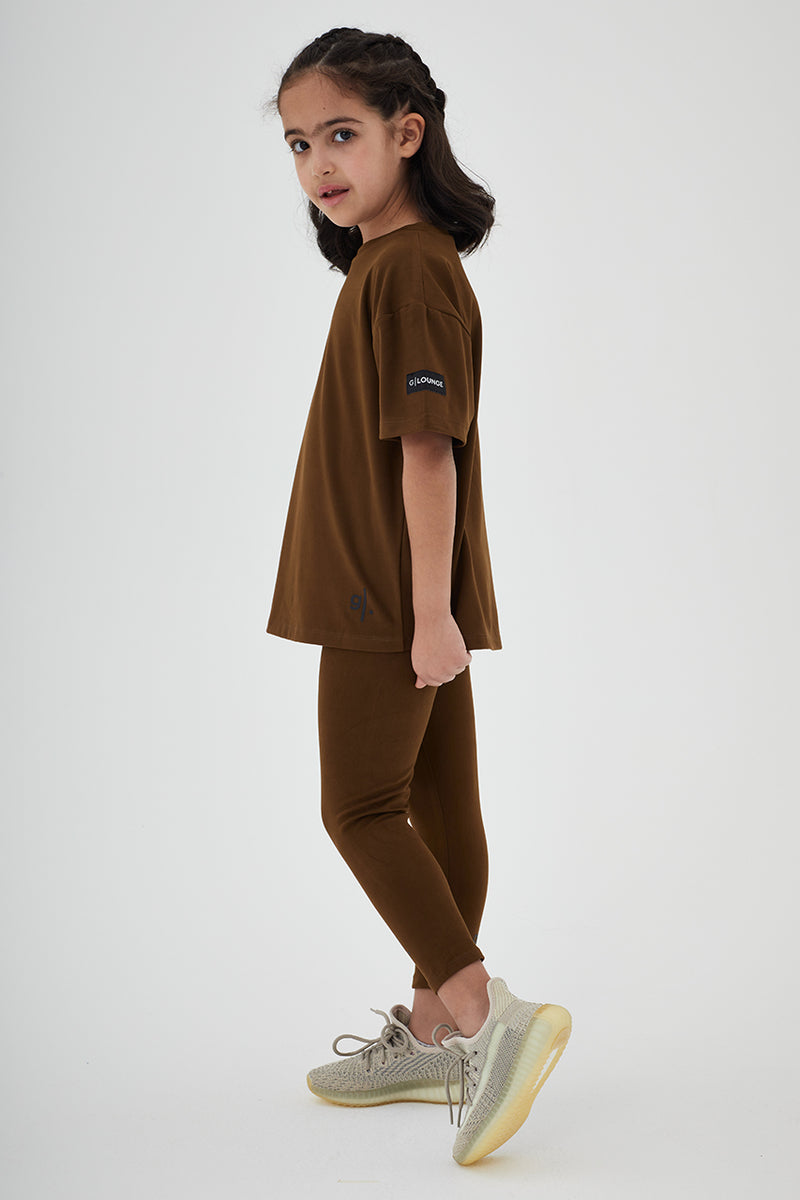 Girls Full Length Sustainable High Waist Leggings