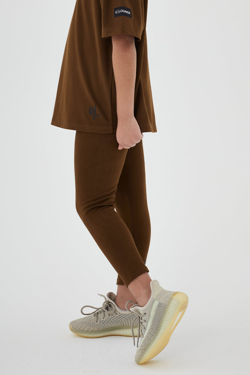 Girls Full Length Sustainable High Waist Leggings