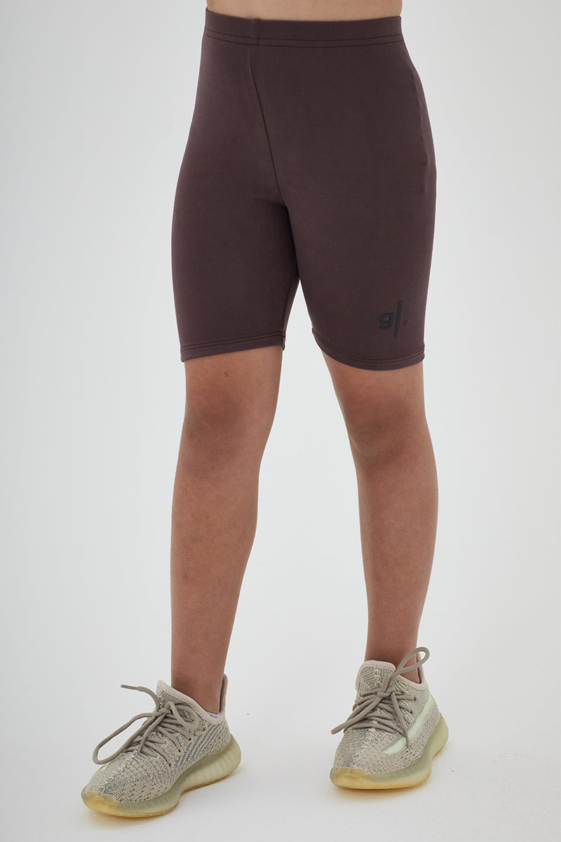 Girls Sustainable High Waist Biker Shorts