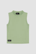 Women's Sustainable Sleeveless Crop High Neck Top