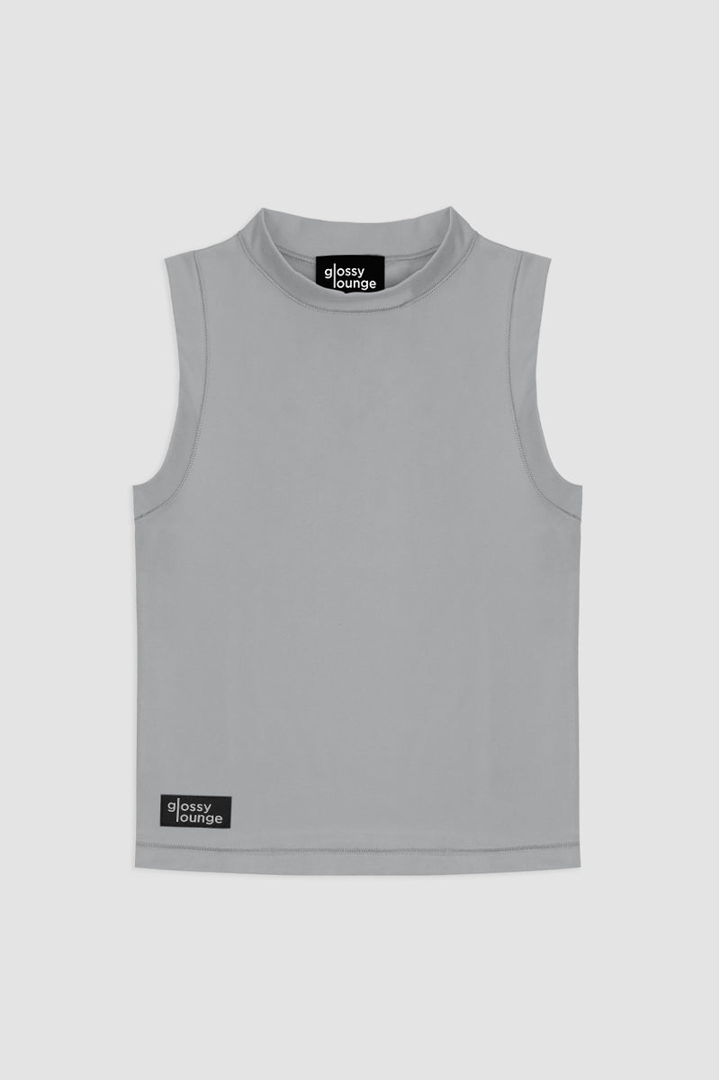 Women's Sustainable Sleeveless Crop High Neck Top