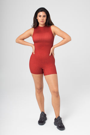 Women's Sustainable Sleeveless Mid-Thigh Print Bodysuit