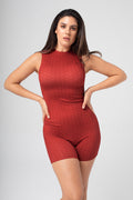 Women's Sustainable Sleeveless Mid-Thigh Print Bodysuit