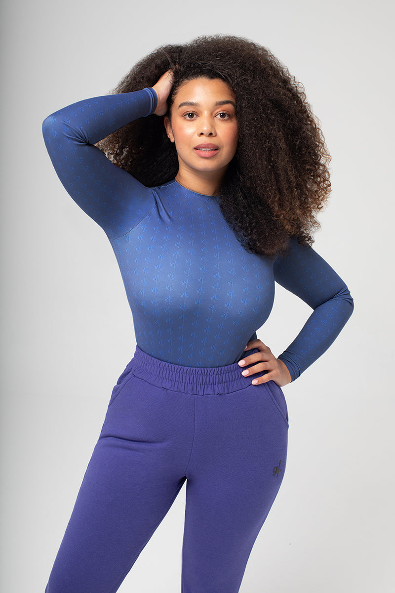 Women's Sustainable Long Sleeve Print Crewneck Bodysuit
