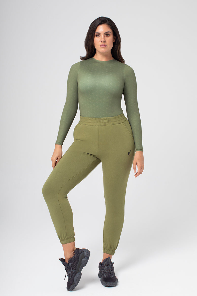 Women's Sustainable Long Sleeve Print Crewneck Bodysuit