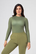 Women's Sustainable Long Sleeve Print Crewneck Bodysuit