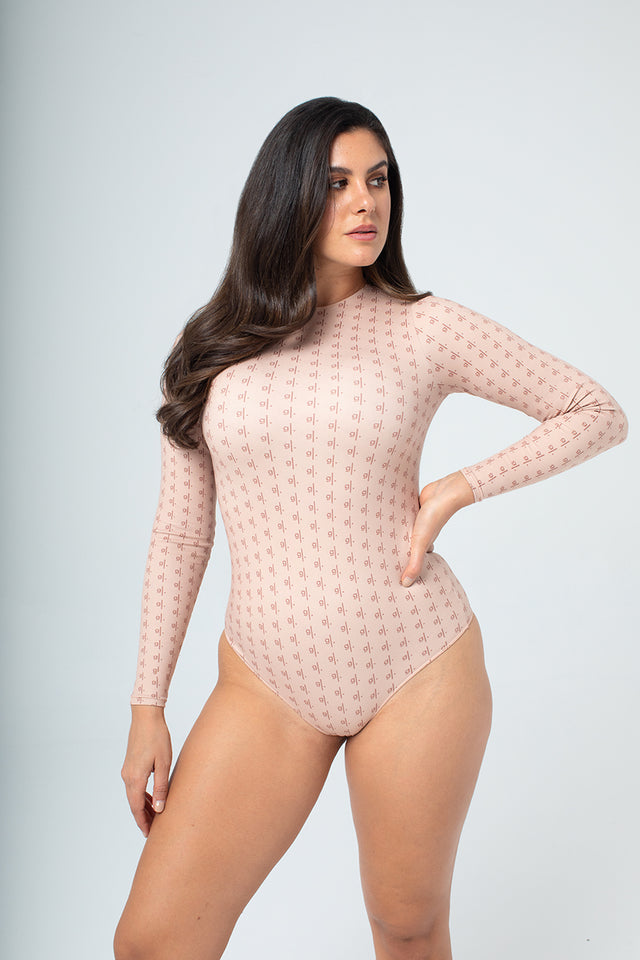 Women's Sustainable Long Sleeve Print Crewneck Bodysuit