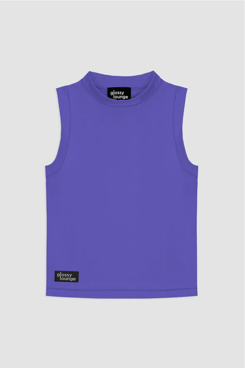 Women's Sustainable Sleeveless Crop High Neck Top