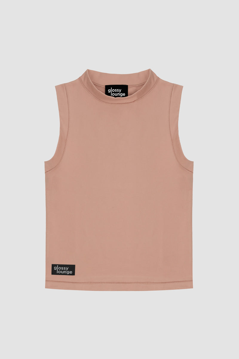 Women's Sustainable Sleeveless Crop High Neck Top
