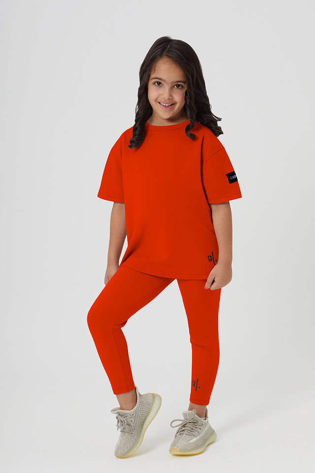 Girls Full Length Sustainable High Waist Leggings