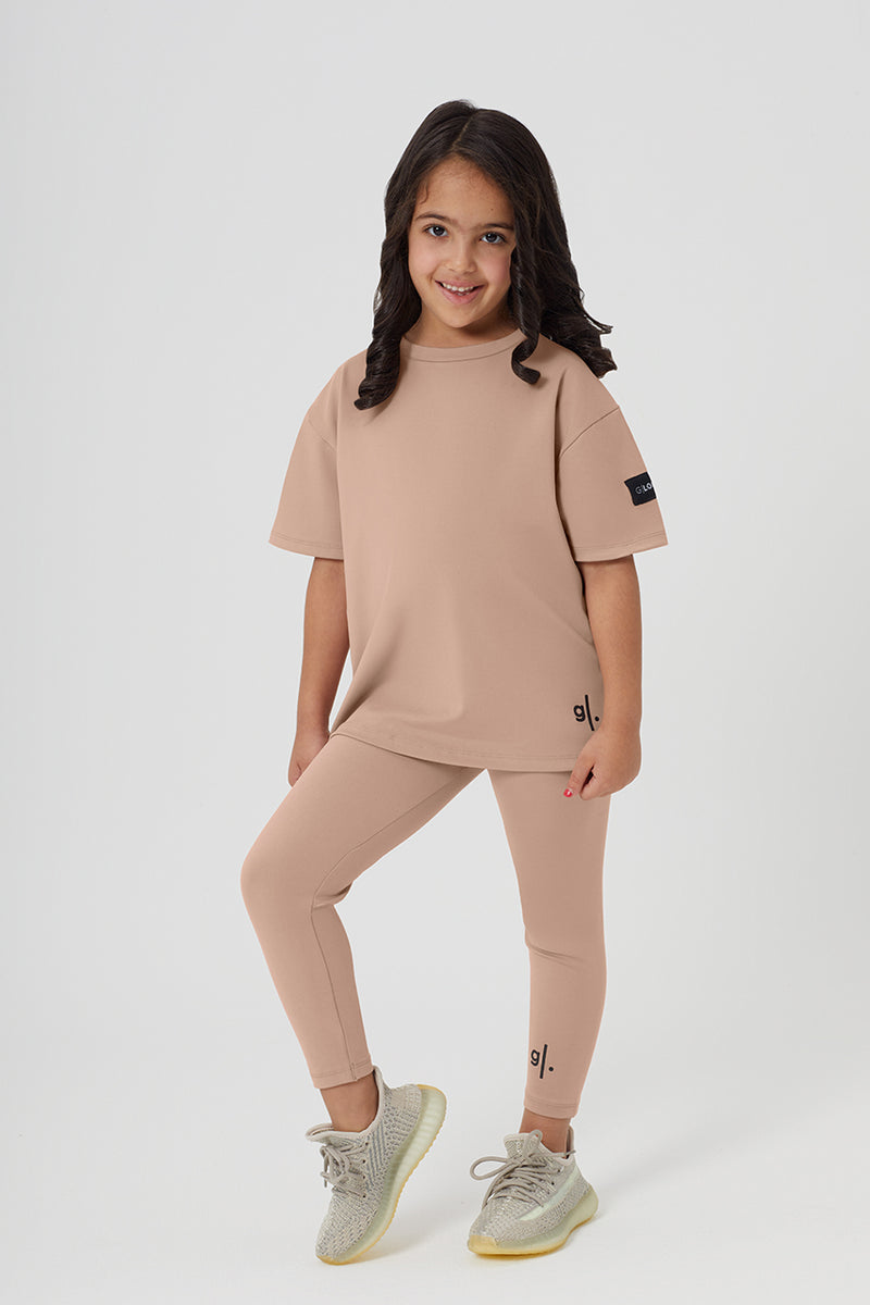 Girls Full Length Sustainable High Waist Leggings