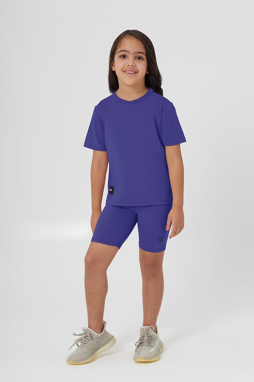 Girls Sustainable High Waist Biker Shorts