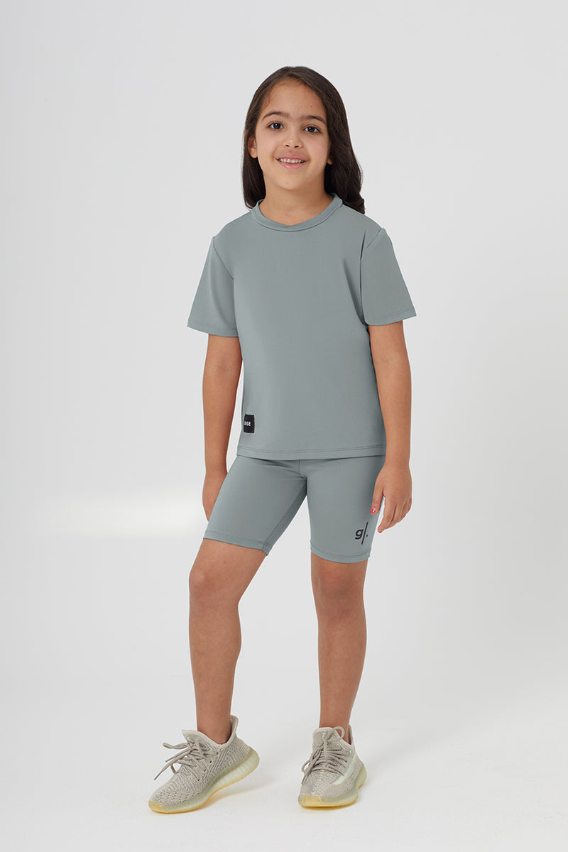 Girls Sustainable High Waist Biker Shorts