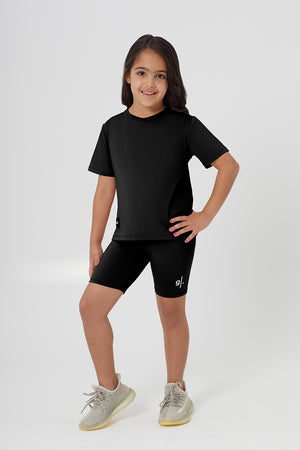 Girls Sustainable High Waist Biker Shorts