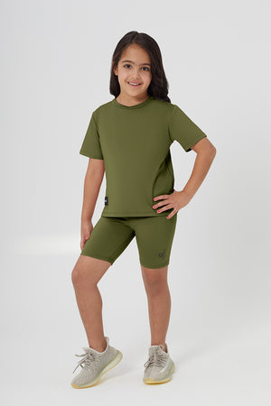 Girls Sustainable High Waist Biker Shorts