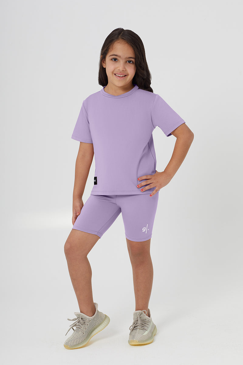 Girls Sustainable High Waist Biker Shorts