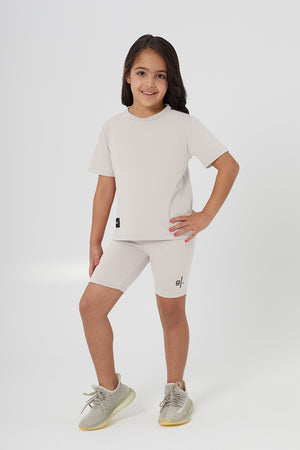 Girls Sustainable High Waist Biker Shorts