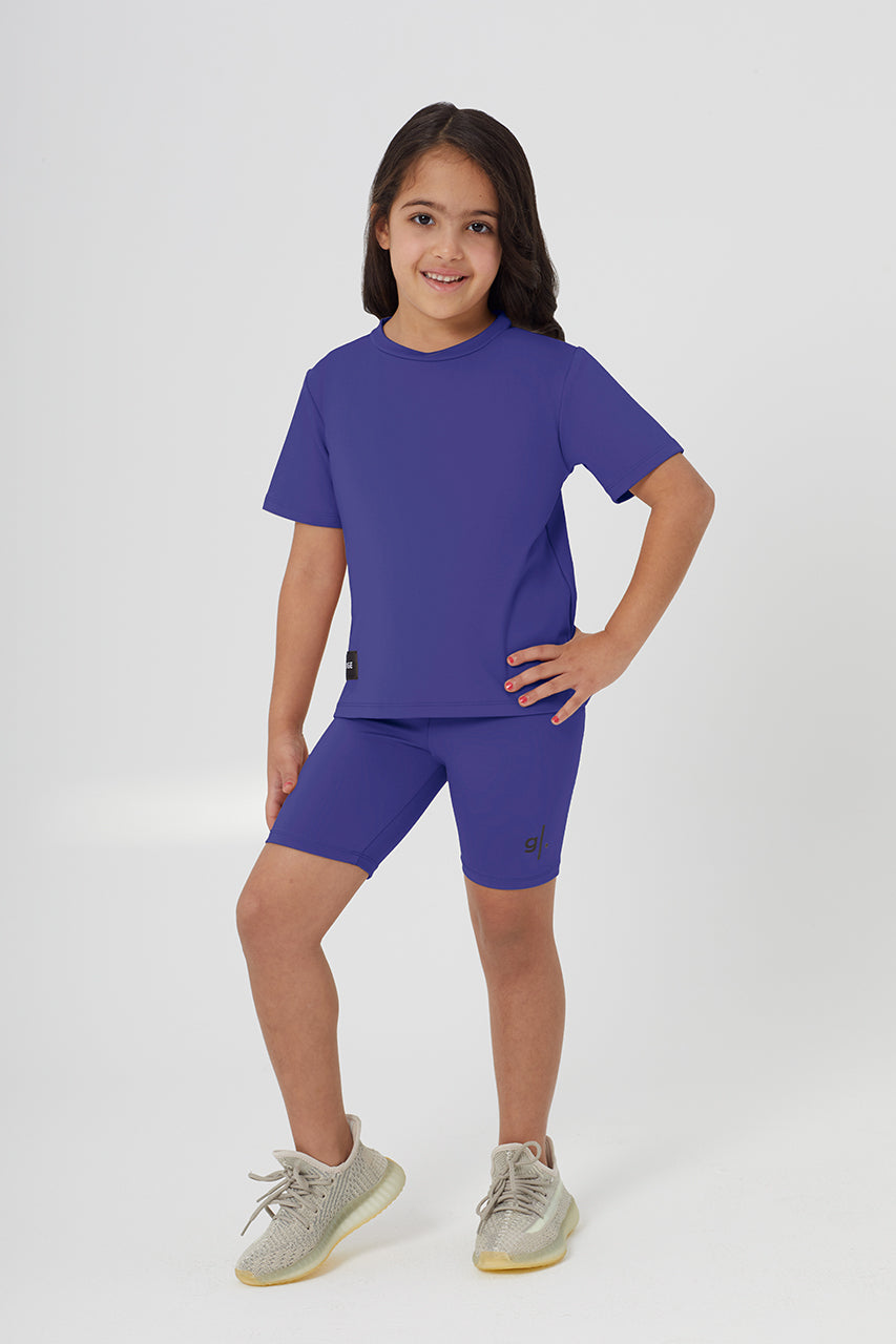 Girls Sustainable High Waist Biker Shorts