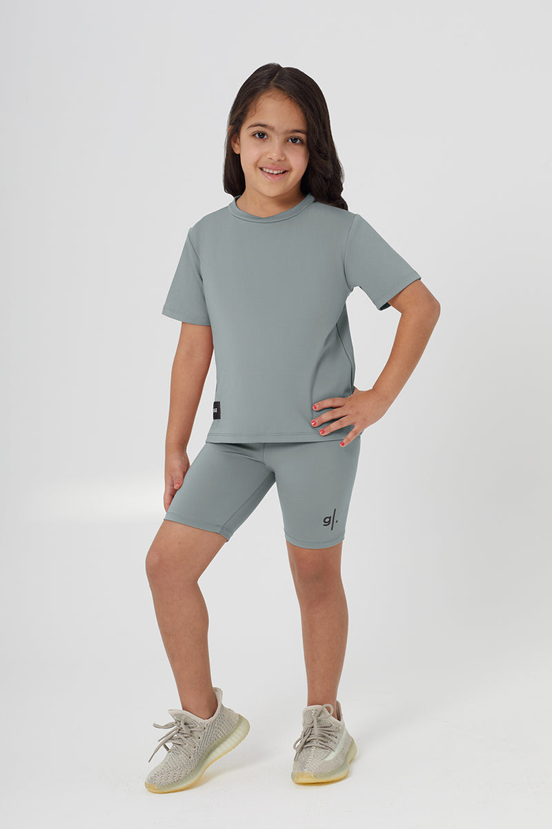 Girls Sustainable High Waist Biker Shorts